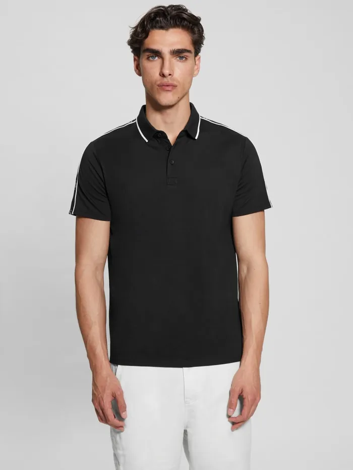 GUESS Shirts Quattro G Tape Polo Green 8211 Men