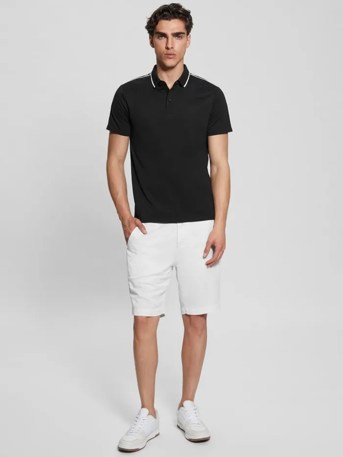 GUESS Shirts Quattro G Tape Polo Green 8211 Men