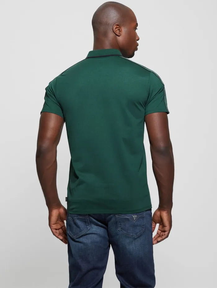 GUESS Shirts Quattro G Tape Polo Green 8211 Men