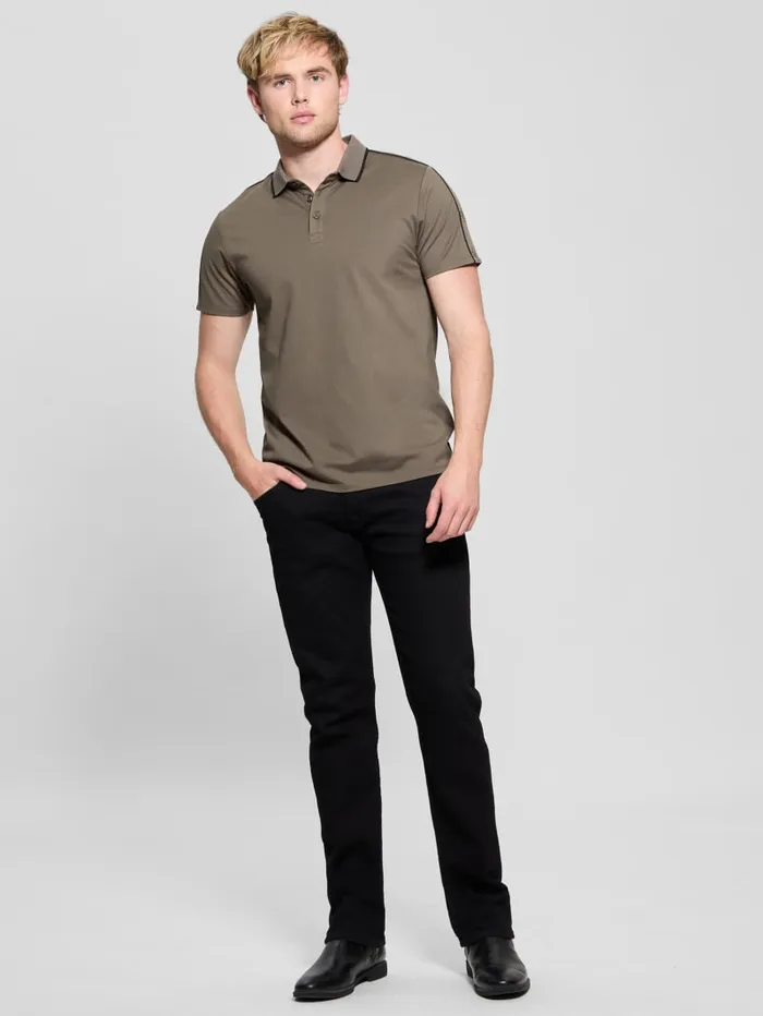 GUESS Shirts Quattro G Tape Polo Green 8211 Men