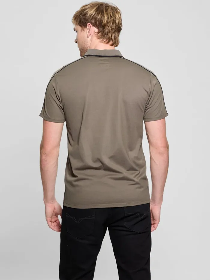 GUESS Shirts Quattro G Tape Polo Green 8211 Men