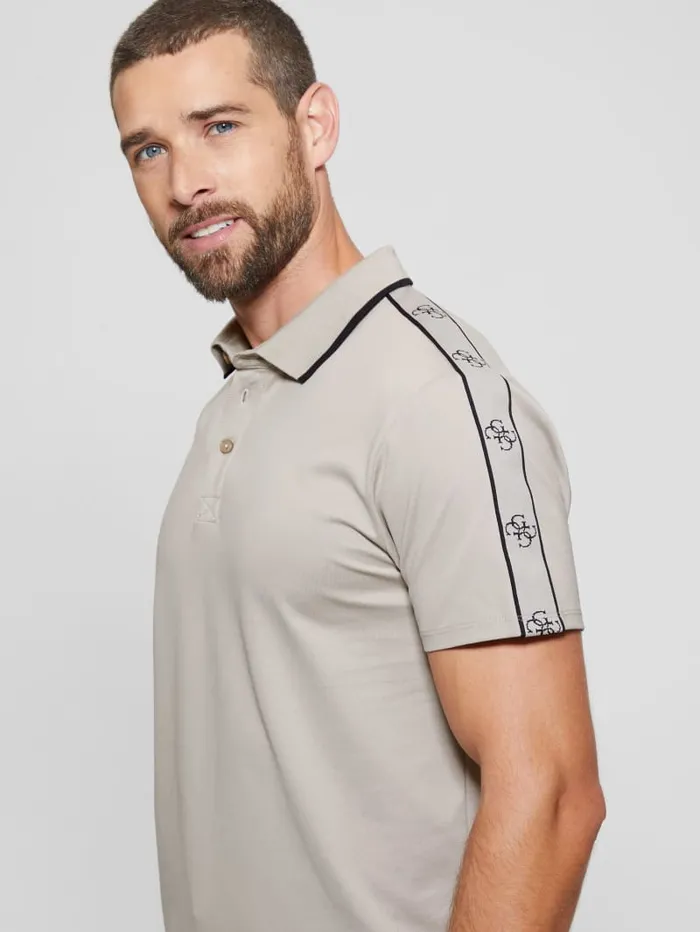 GUESS Shirts Quattro G Tape Polo Green 8211 Men