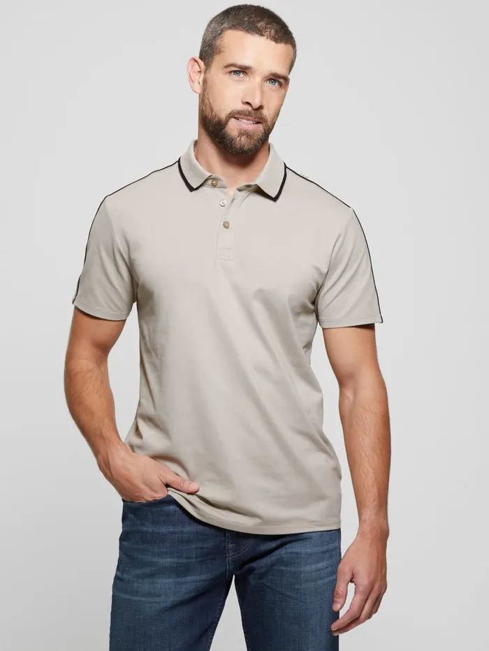 GUESS Shirts Quattro G Tape Polo Green 8211 Men