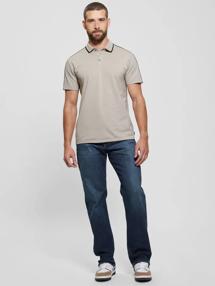 GUESS Shirts Quattro G Tape Polo Green 8211 Men
