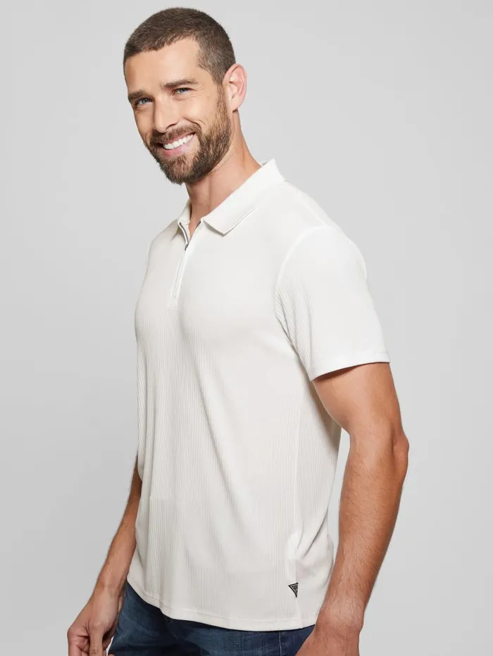 GUESS Shirts Union Rib Knit Polo White 8211 Men