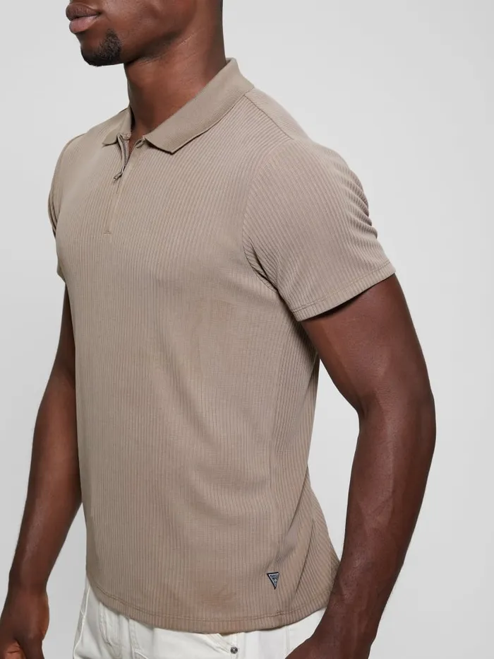 GUESS Shirts Union Rib Knit Polo White 8211 Men