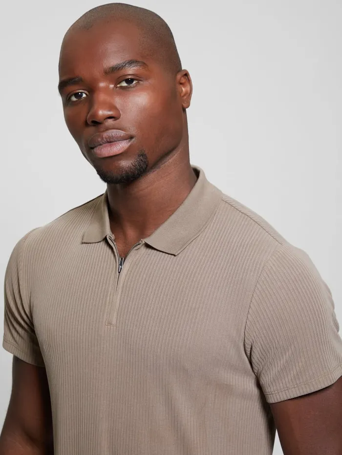 GUESS Shirts Union Rib Knit Polo White 8211 Men