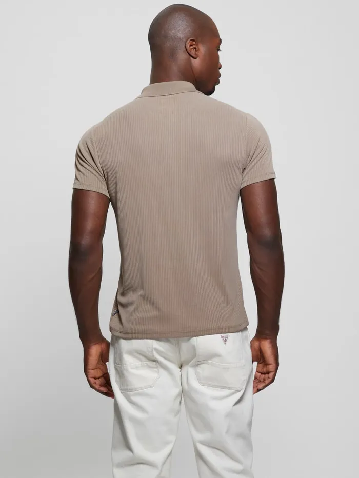 GUESS Shirts Union Rib Knit Polo White 8211 Men
