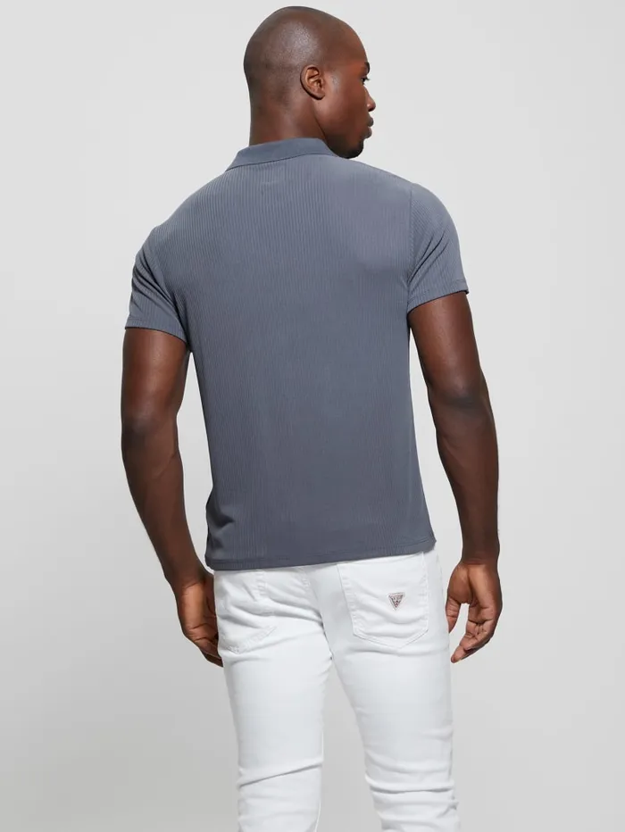 GUESS Shirts Union Rib Knit Polo White 8211 Men