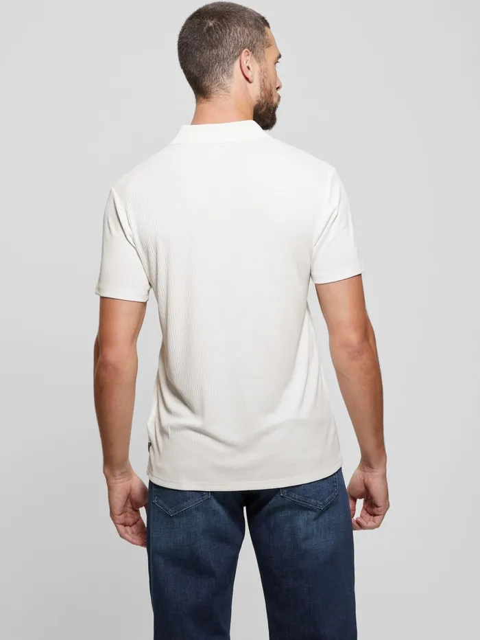GUESS Shirts Union Rib Knit Polo White 8211 Men