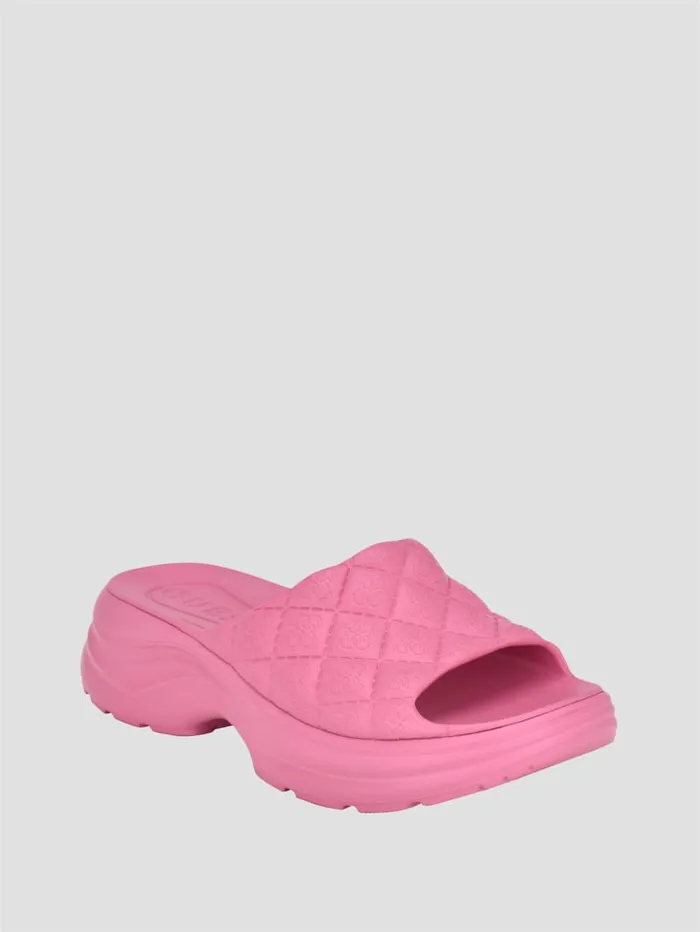 GUESS Shoes Fenixy Quattro G Slides Pink 8211 Women