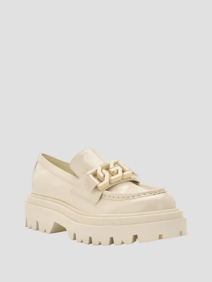 GUESS Shoes Keates LugSole Loafers White 8211 Women