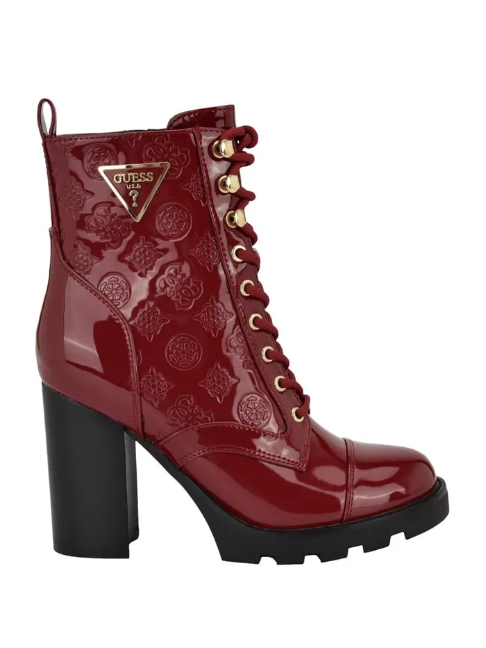 GUESS Shoes Neady Patent Booties Red 8211 Women