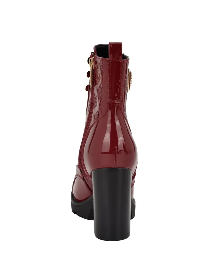 GUESS Shoes Neady Patent Booties Red 8211 Women