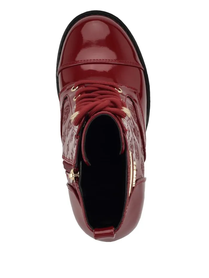 GUESS Shoes Neady Patent Booties Red 8211 Women
