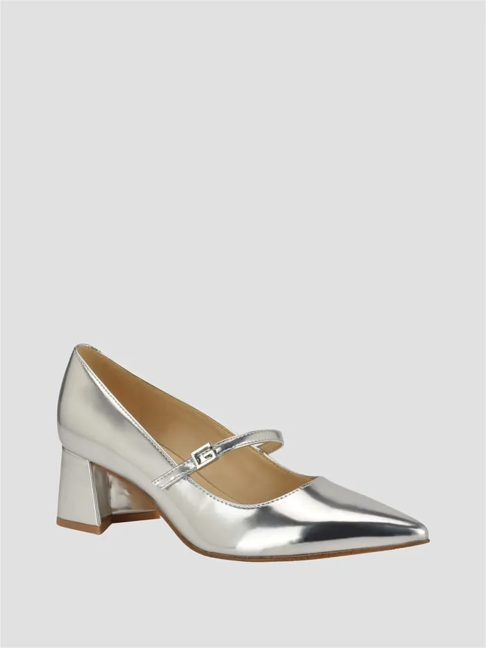 GUESS Shoes Zands Block Heels Silver 8211 Women