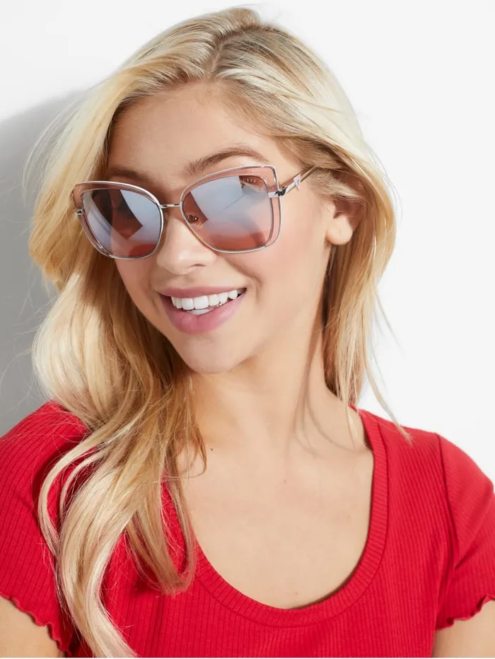 GUESS Sunglasses Tinted CatEye Sunglasses Pink 8211 Women