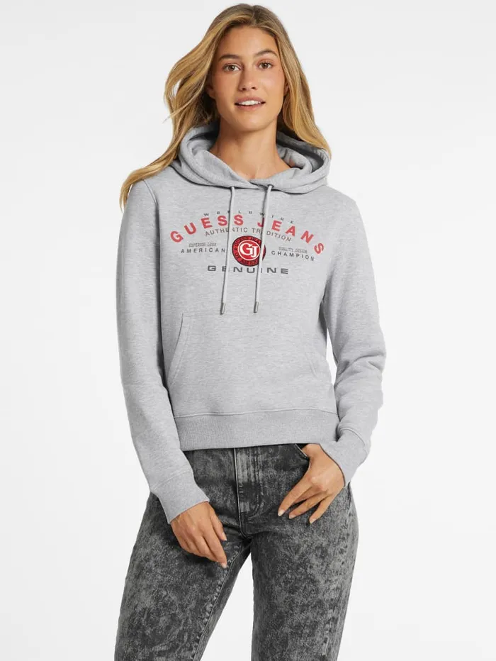 GUESS Sweaters and Knits Classic Genuine Logo Hoodie Black 8211 Women