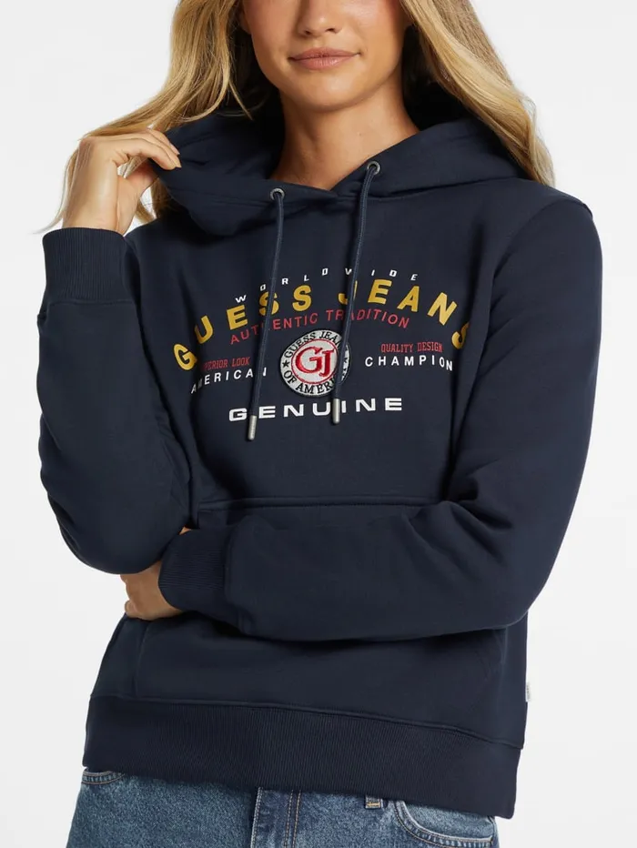 GUESS Sweaters and Knits Classic Genuine Logo Hoodie Black 8211 Women