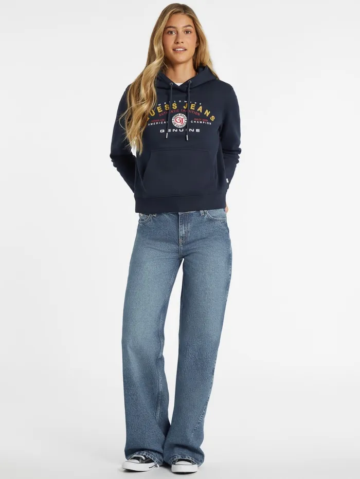 GUESS Sweaters and Knits Classic Genuine Logo Hoodie Black 8211 Women