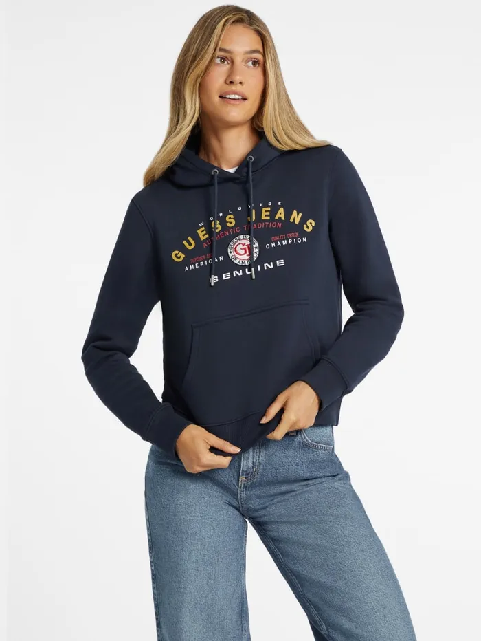 GUESS Sweaters and Knits Classic Genuine Logo Hoodie Black 8211 Women