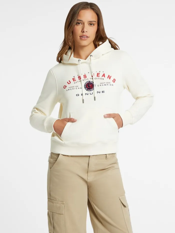 GUESS Sweaters and Knits Classic Genuine Logo Hoodie Black 8211 Women