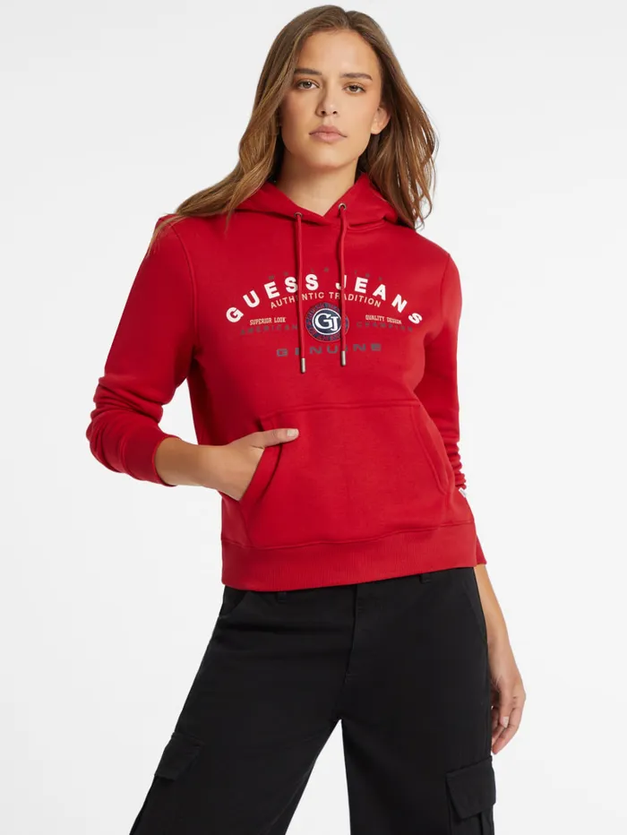 GUESS Sweaters and Knits Classic Genuine Logo Hoodie Black 8211 Women