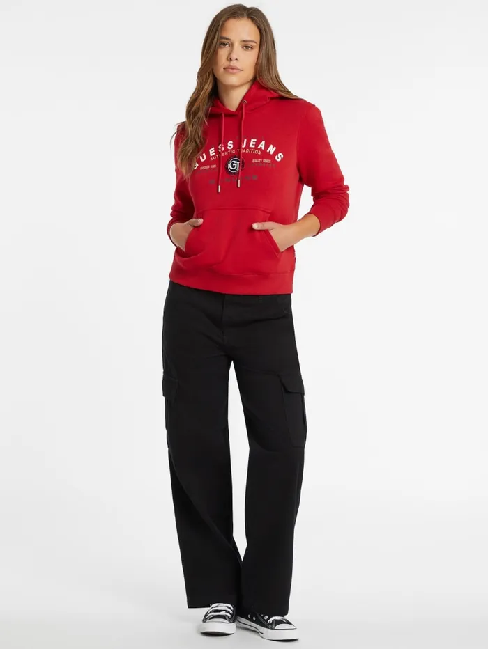 GUESS Sweaters and Knits Classic Genuine Logo Hoodie Black 8211 Women