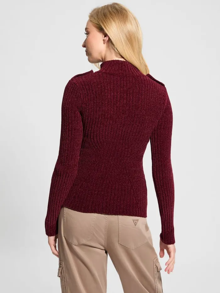 GUESS Sweaters and Knits Keily ZipFront Sweater Black 8211 Women