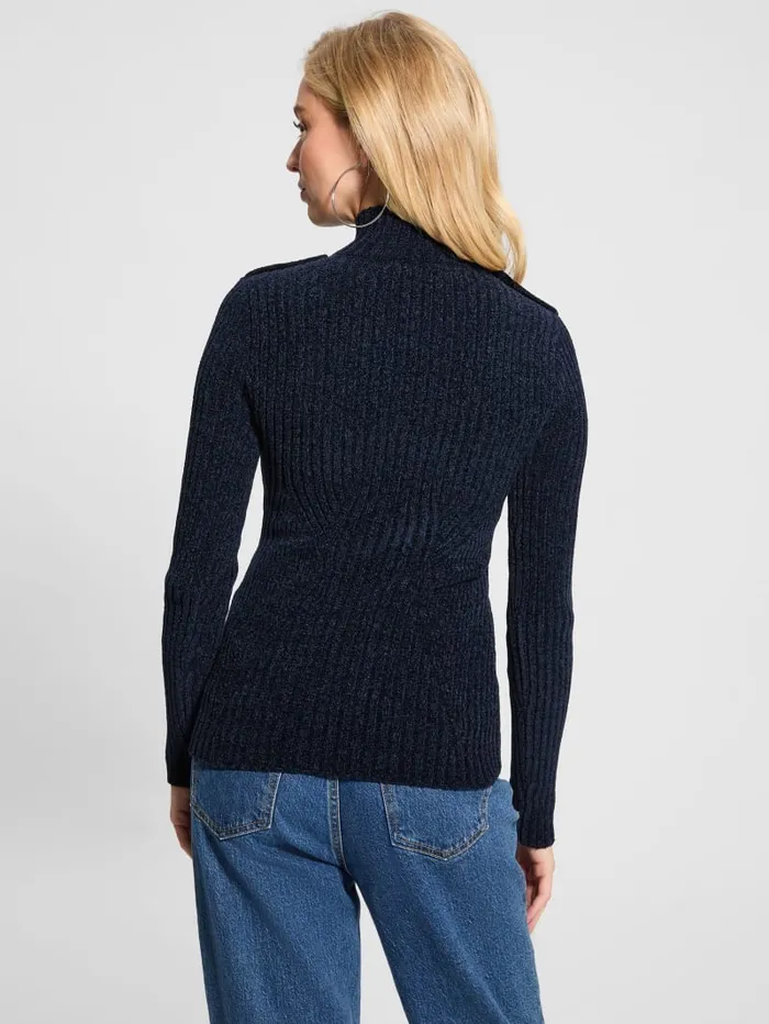 GUESS Sweaters and Knits Keily ZipFront Sweater Black 8211 Women