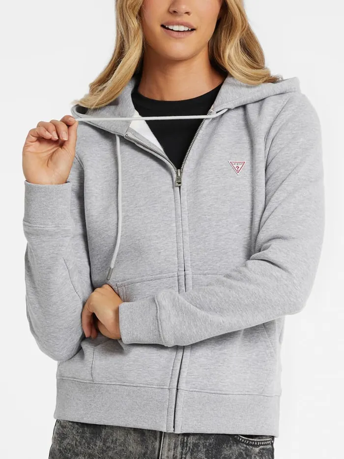 GUESS Sweaters and Knits Mini Patch ZipUp Sweatshirt Red 8211 Women