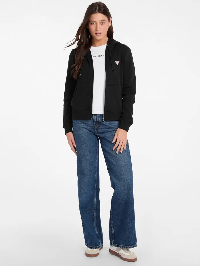 GUESS Sweaters and Knits Mini Patch ZipUp Sweatshirt Red 8211 Women