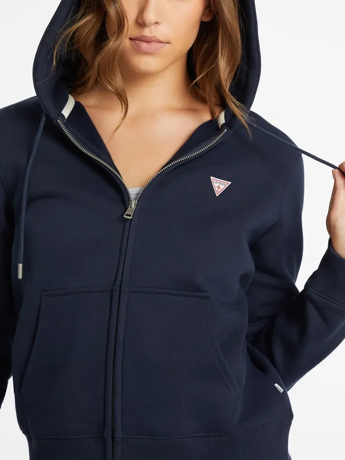GUESS Sweaters and Knits Mini Patch ZipUp Sweatshirt Red 8211 Women