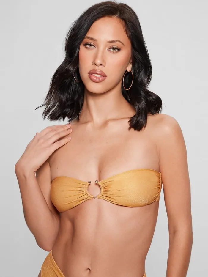 GUESS Swimwear Eco Bandeau Top Gold 8211 Women