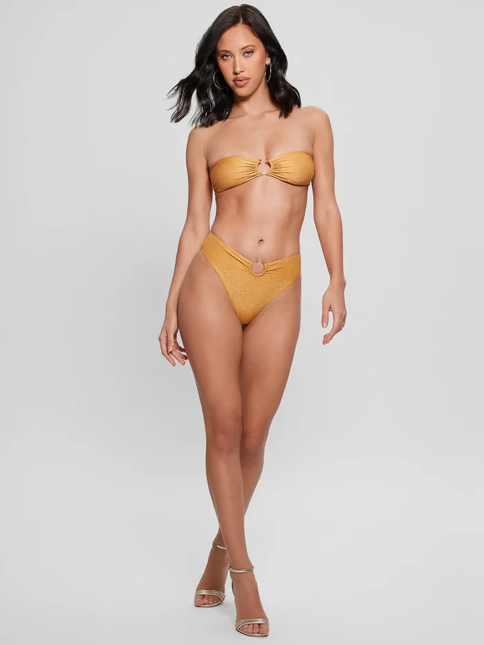 GUESS Swimwear Eco Bandeau Top Gold 8211 Women