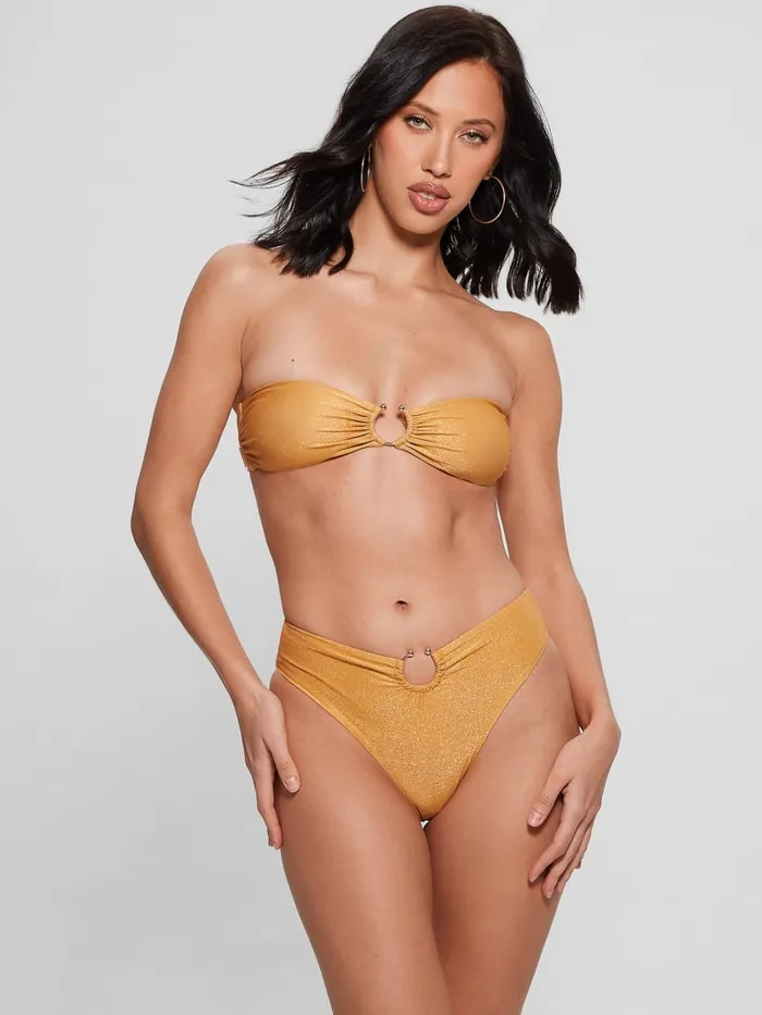 GUESS Swimwear Eco Bandeau Top Gold 8211 Women