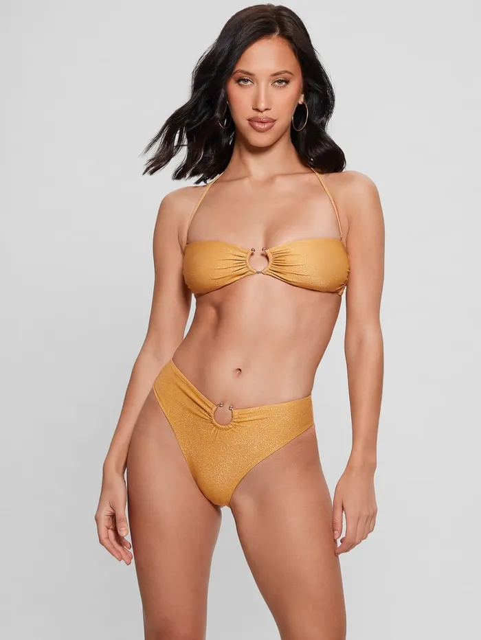 GUESS Swimwear Eco Bandeau Top Gold 8211 Women