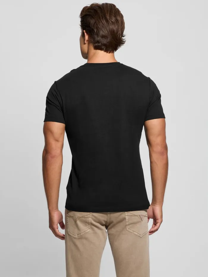 GUESS T Shirts and Tanks Flocked Tee Black 8211 Men