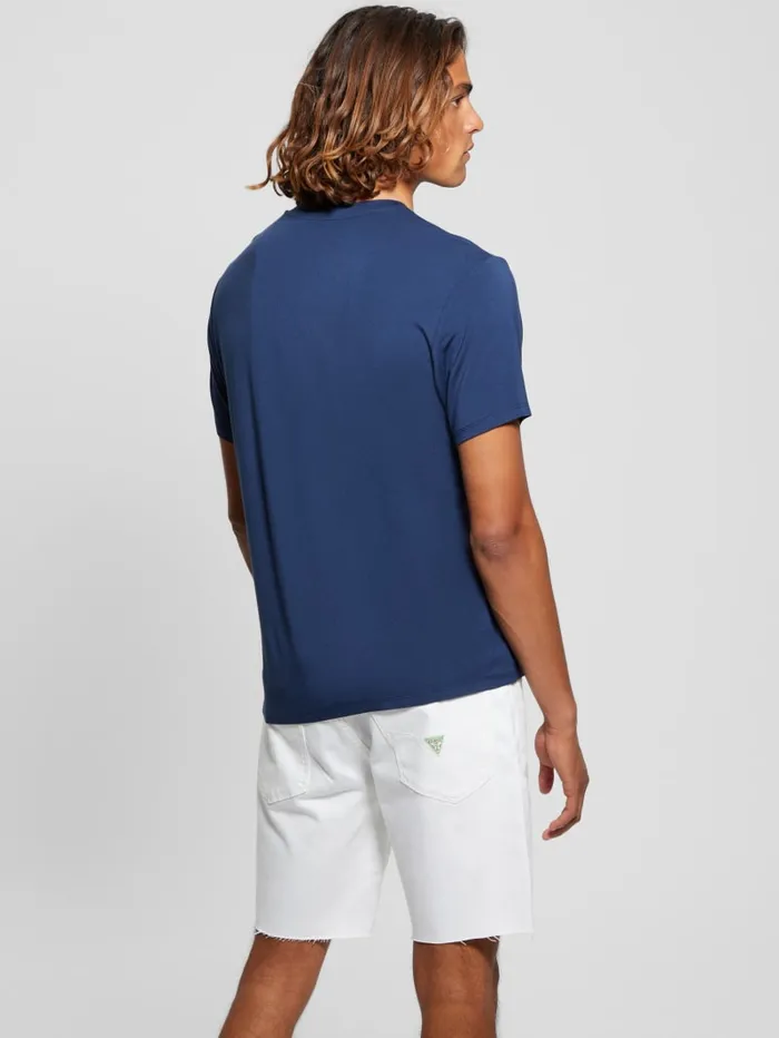 GUESS T Shirts and Tanks Heavy Jersey VNeck Tee White 8211 Men