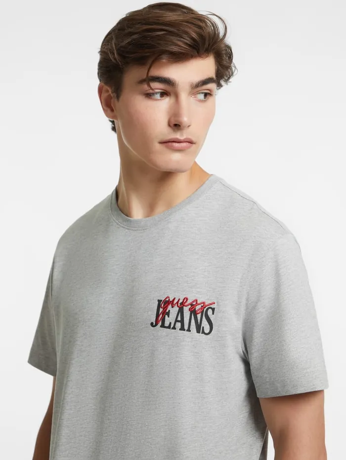 GUESS T Shirts and Tanks Mixed Chest Logo Tee Black 8211 Men