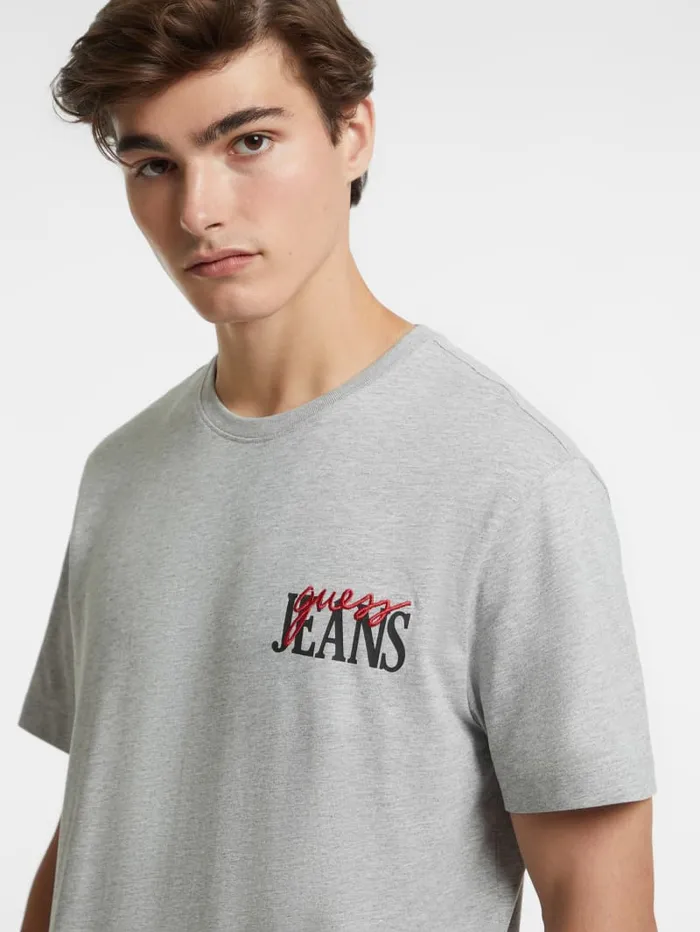 GUESS T Shirts and Tanks Mixed Chest Logo Tee Black 8211 Men