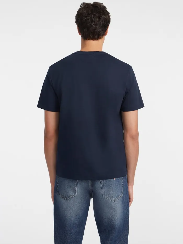 GUESS T Shirts and Tanks Mixed Chest Logo Tee Black 8211 Men