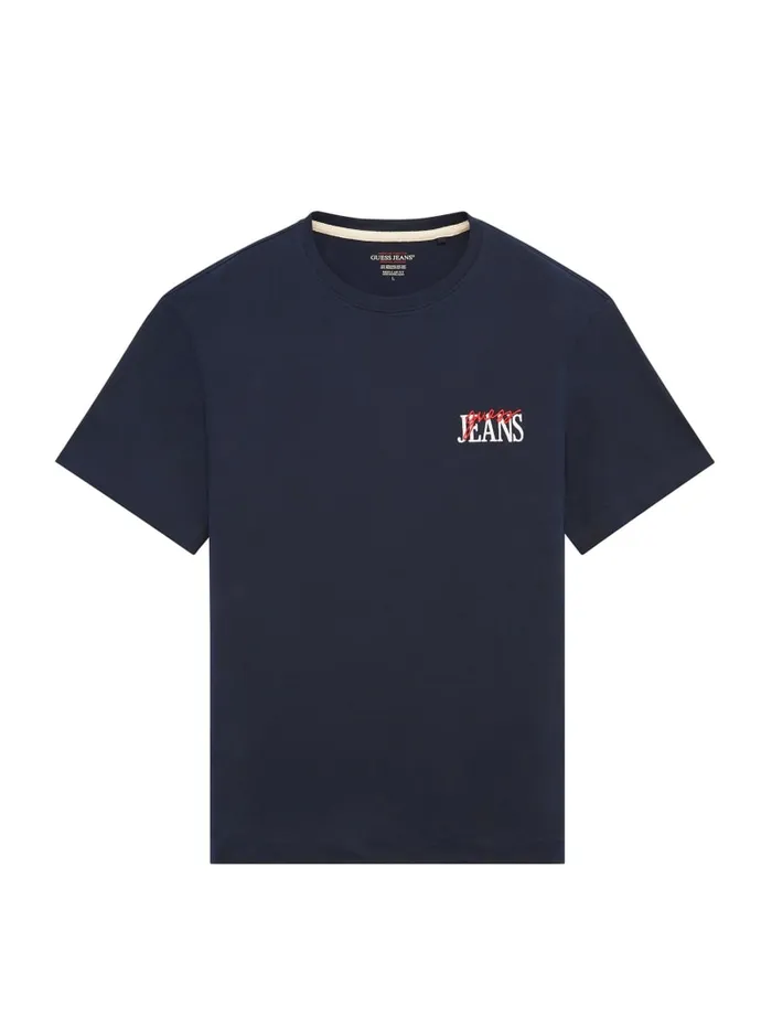 GUESS T Shirts and Tanks Mixed Chest Logo Tee Black 8211 Men