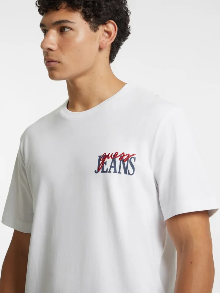 GUESS T Shirts and Tanks Mixed Chest Logo Tee Black 8211 Men