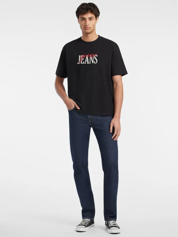 GUESS T Shirts and Tanks Mixed Logo Tee Pink 8211 Men