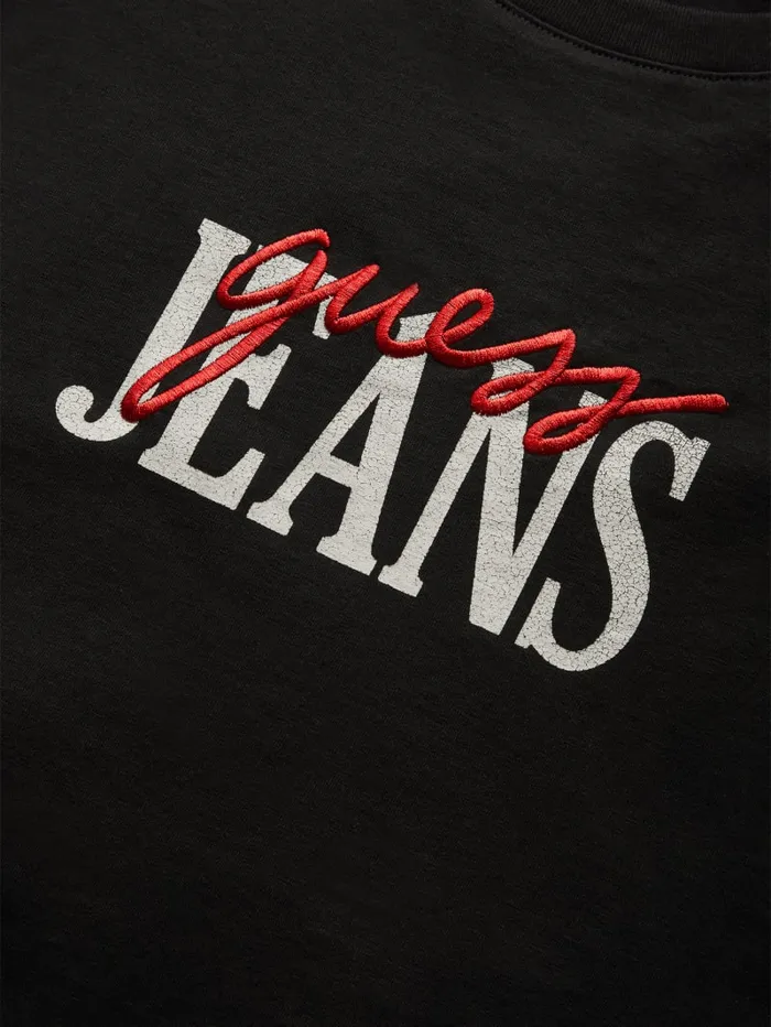 GUESS T Shirts and Tanks Mixed Logo Tee Pink 8211 Men