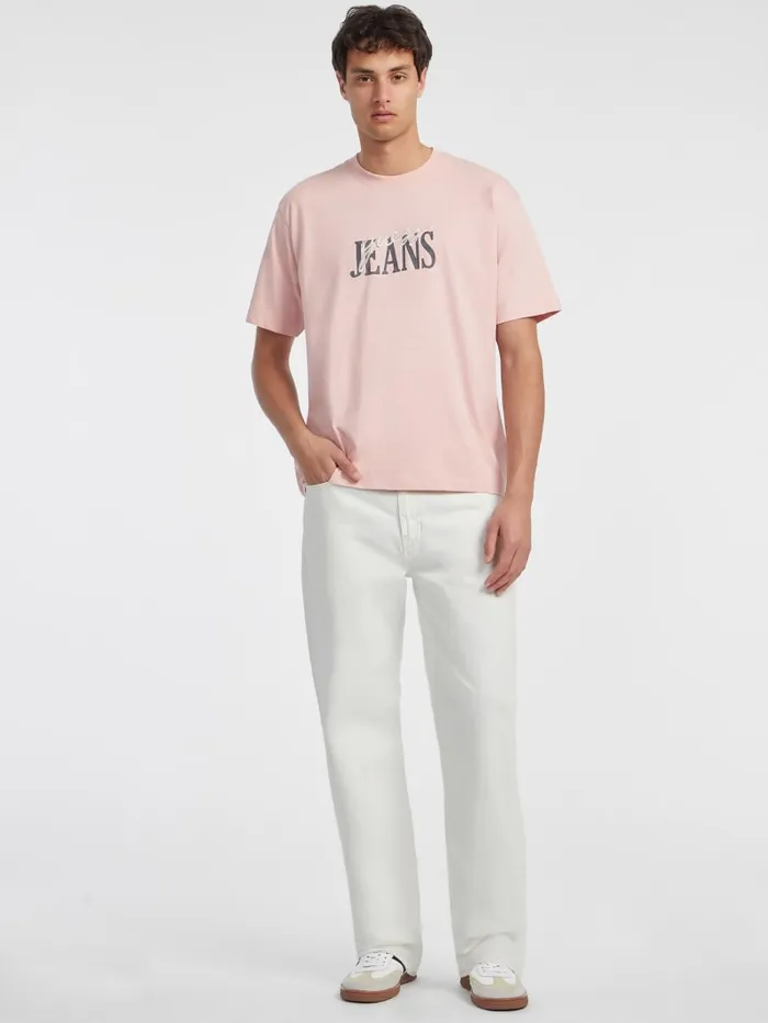 GUESS T Shirts and Tanks Mixed Logo Tee Pink 8211 Men