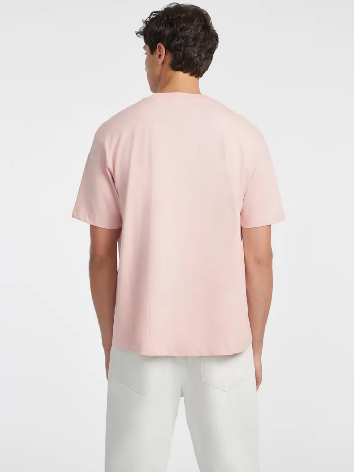 GUESS T Shirts and Tanks Mixed Logo Tee Pink 8211 Men