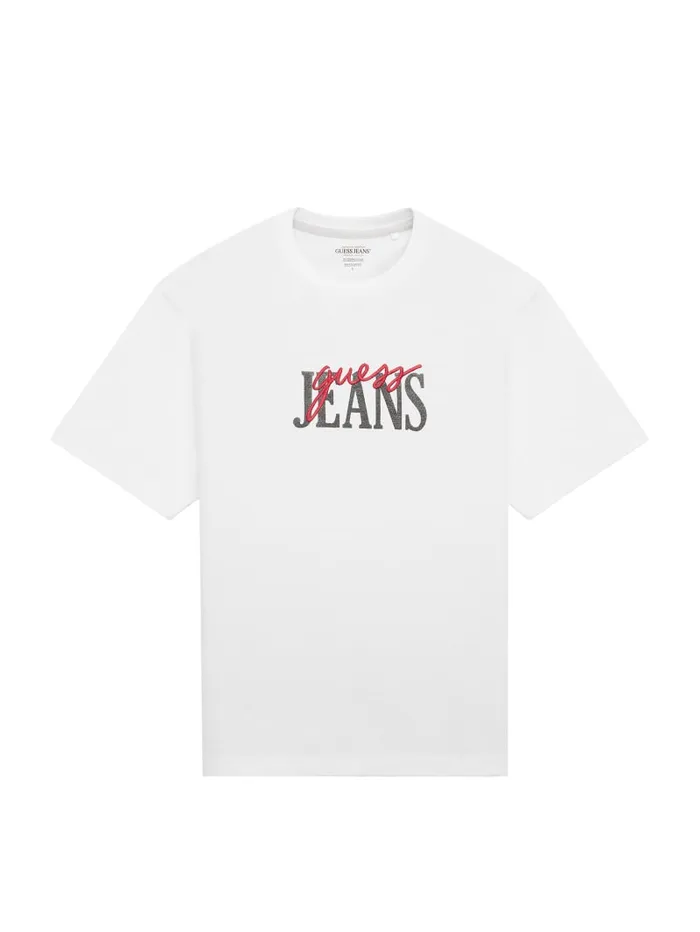 GUESS T Shirts and Tanks Mixed Logo Tee Pink 8211 Men
