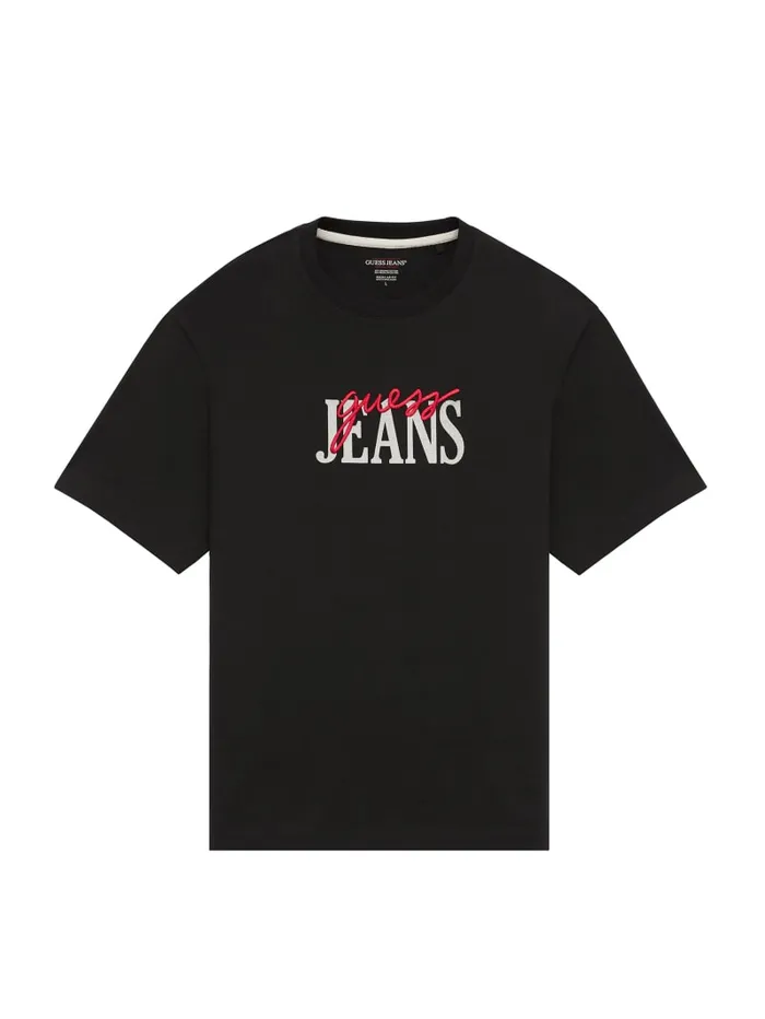 GUESS T Shirts and Tanks Mixed Logo Tee Pink 8211 Men